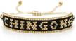 boho chingona bracelet: handcrafted with miyuki seed beads, woven bangle style for women's fashion jewelry logo