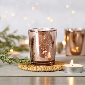 img 3 attached to 36Pcs Rose Gold Votive Candle Holders - Perfect For Rose Gold Party Decorations, Weddings, Bridal Showers, And Valentine'S Day Table Decor - Tea Light Candle Holder Set For Stunning Centerpieces