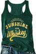 get ready for summer with our women's sunshine and whiskey tank top - trendy graphic t-shirt for casual style! logo