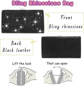 img 1 attached to ELABEST Rhinestone Crossbody Shoulder Cocktail Women's Handbags & Wallets at Clutches & Evening Bags