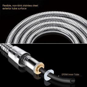 img 3 attached to Upgrade Your Shower Experience With Zengest'S 59 Inch Extra Long Chrome Handheld Shower Hose - Featuring Durable Construction And Brass Insert