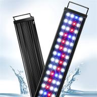 aqqa aquarium lights: fish tank led light with extendable brackets - waterproof full spectrum blue red white leds & external timer controller for freshwater planted tanks (18w, 18"-24") логотип