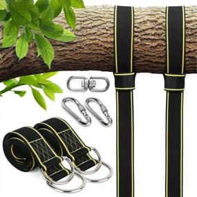 img 4 attached to Swing With Confidence: JJDPARTS Tree Swing Straps With Safety Locks And Storage Bag - Set Of 2