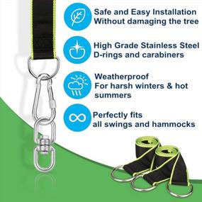img 2 attached to Swing With Confidence: JJDPARTS Tree Swing Straps With Safety Locks And Storage Bag - Set Of 2