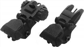 img 1 attached to AWOTAC Black Polymer Flip Up Iron Sights For Picatinny And Weaver Rails - Front And Rear Sight Set