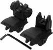 awotac black polymer flip up iron sights for picatinny and weaver rails - front and rear sight set logo