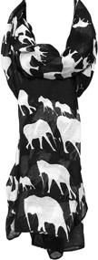 img 1 attached to Elephant Print Scarf Wrap - Fashionable Women's Accessories in Scarves & Wraps