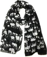 elephant print scarf wrap - fashionable women's accessories in scarves & wraps logo