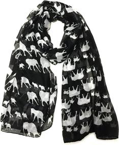 img 4 attached to Elephant Print Scarf Wrap - Fashionable Women's Accessories in Scarves & Wraps