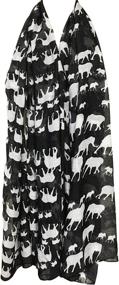 img 3 attached to Elephant Print Scarf Wrap - Fashionable Women's Accessories in Scarves & Wraps