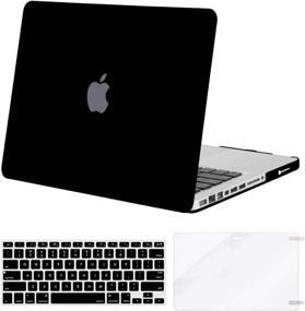 img 4 attached to MOSISO Plastic Hard Shell Case & Keyboard Cover & Screen Protector Only Compatible With MacBook Pro 13 Inch (A1278, Old Version With CD-ROM), Release Early 2012/2011/2010/2009/2008, Black