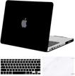 mosiso plastic hard shell case & keyboard cover & screen protector only compatible with macbook pro 13 inch (a1278, old version with cd-rom), release early 2012/2011/2010/2009/2008, black logo