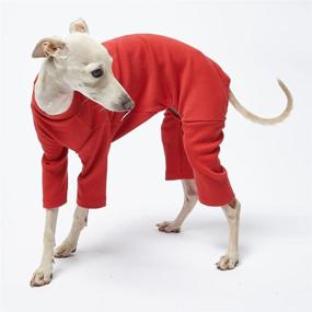 img 2 attached to 🐶 Lucky Petter Dog Cat Puppy Basic Red Pajamas - Durable & Elastic Onesie Outfits for Dog - X-Large Size