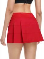 women's 4-pocket tennis skirt: athletic golf skort with shorts for workout, running, and sports activities logo