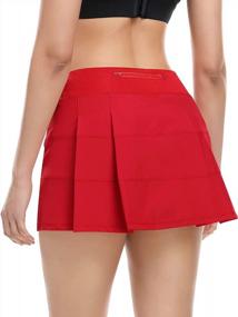 img 4 attached to Women'S 4-Pocket Tennis Skirt: Athletic Golf Skort With Shorts For Workout, Running, And Sports Activities
