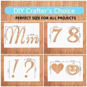 img 2 attached to 🔠 Larger Alphabet Letter Stencils – Reusable Plastic Number Templates for Art Drawing, Craft DIY Writing on Chalkboard, Wood, Signage, Bistro, Fabric Garden Flag, Stone