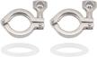 premium quality beduan 1.5" sanitary tri clamp - heavy duty 304 stainless steel - pack of 2 with wing nut for ferrule tc 1.5 logo
