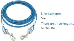 img 2 attached to 🐶 Berry Pet Premium Blue 32' Dog Tie-Out Cable: Strong Chain Leash for Small & Medium Dogs - Ultimate Pet Lead