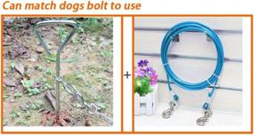 img 1 attached to 🐶 Berry Pet Premium Blue 32' Dog Tie-Out Cable: Strong Chain Leash for Small & Medium Dogs - Ultimate Pet Lead