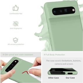 img 2 attached to Elestbela Google Pixel 6 Case Silicone Case With Microfiber Cloth Slim Cover Protective Case For Google Pixel 6 Green