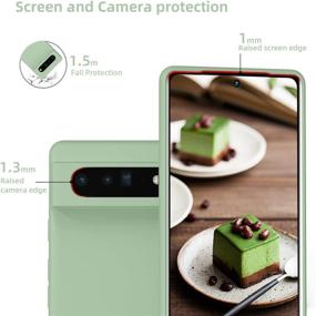 img 3 attached to Elestbela Google Pixel 6 Case Silicone Case With Microfiber Cloth Slim Cover Protective Case For Google Pixel 6 Green