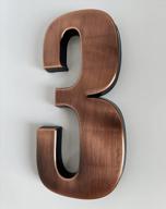 8 inch house address number no.3 stick on floor yard gate buliding larger mailbox decor project, copper metal shiny logo