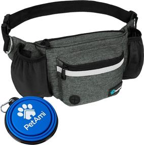 img 4 attached to 🐾 PetAmi Dog Fanny Pack: The Ultimate Treat Pouch and Accessories for Dog Walking, Training, and Outdoor Activities (Charcoal)