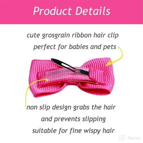 img 1 attached to INSRING Baby Girls Tiny Hair Clips: 40 Pieces, 20 Colors, Grosgrain Ribbon Hair Bows, Non-Slip Snap Barrettes for Babies & Toddlers