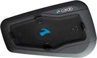 📻 cardo frc2p001 - freecom 2 plus motorcycle bluetooth communication system headset - black, single pack logo