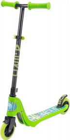 img 1 attached to Adjustable Height Flybar Aero Micro Kick Scooter For Kids With Rear Fender Brake, 175Lb Capacity, Suitable For Boys And Girls Age 5 And Up - Pro Design In Non-LED Green Color