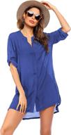 👗 stylish buttoned beachwear coverups by ekouaer: must-have women's clothing for swimsuits & cover ups logo