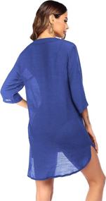 img 2 attached to 👗 Stylish Buttoned Beachwear Coverups by Ekouaer: Must-Have Women's Clothing for Swimsuits & Cover Ups