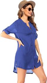 img 1 attached to 👗 Stylish Buttoned Beachwear Coverups by Ekouaer: Must-Have Women's Clothing for Swimsuits & Cover Ups