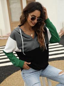 img 1 attached to TEMOFON Womens Floral Hoodies Sweatshirt Long Sleeve Drawstring Casual Pullover Tops Sweatshirts With Pockets S-XL
