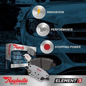 img 2 attached to 🚗 High-Performance Raybestos Element3 EHT™ Brake Pad Set: Perfect Fit for Jeep Wrangler/Liberty, Chrysler Town&amp;Country, Dodge Grand Caravan/Journey/Nitro Model Years (EHT1273H)