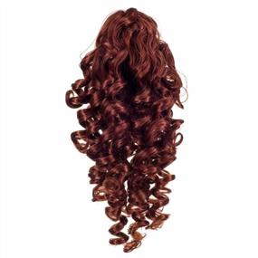 img 2 attached to Curly Claw Clip Ponytail Hair Extension - SWACC 12-Inch Synthetic Drawstring Short Screw Curls Hairpiece In Copper Red With Jaw Clip