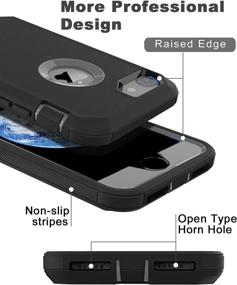 img 2 attached to Comboproof Compatible IPhone Shockproof Black