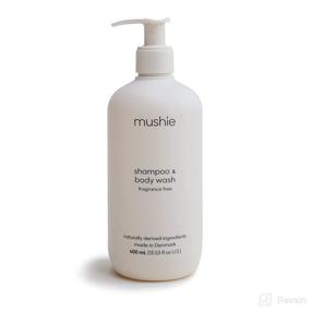 img 4 attached to 🧴 Mushie Baby Shampoo & Body Wash: Certified Organic, Gentle Formula for Delicate Skin – Made in Denmark [Fragrance-Free, 13.53 fl oz]