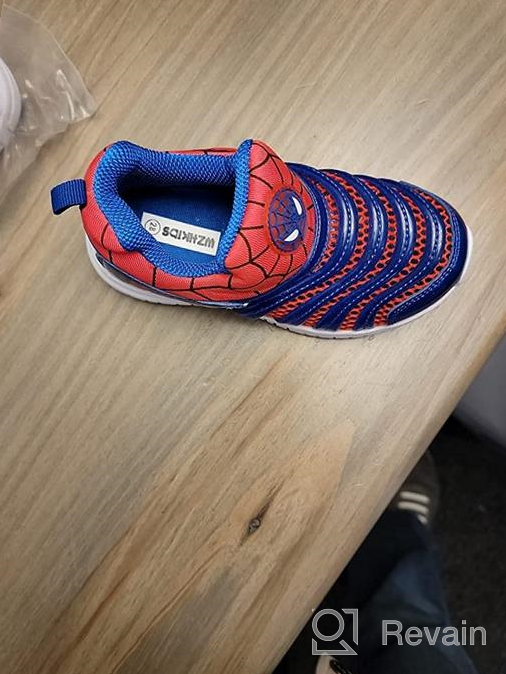 img 1 attached to 🕷️ WZHKIDS Spider Man Running Sneakers: Trendy Caterpillar Boys' Shoes for Active Outdoor Adventures review by Charley Prz