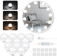 💡 hollywood style led vanity mirror lights kit with dimmable bulbs - enhance your vanity table, dressing room, and bathroom логотип