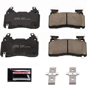 img 1 attached to 🚗 Enhanced performance brake pads: Power Stop Z23 Evolution Sport Front Brake Pad Set with Hardware Kit