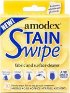 amodex stain swipe surface cleaner towelettes 10/pack, one pack, no scent logo