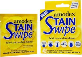 img 1 attached to AMODEX Stain Swipe Surface Cleaner Towelettes 10/Pack, One Pack, No Scent