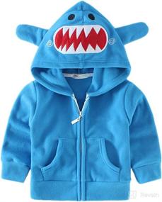 img 4 attached to 🧥 Cute Cartoon Hooded Kids Fleece Jacket by LittleSpring - Warm and Cozy