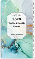 2023 planner refills - a6, 6-hole punched, jan. 2023-dec. 2023 | weekly & monthly inserts - green logo