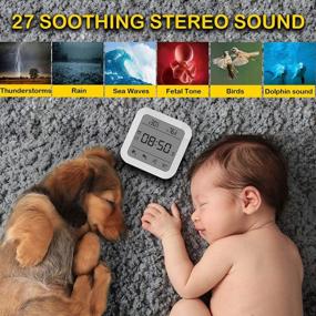 img 3 attached to 6-In-1 Portable White Noise Machine With 27 Soothing Sounds, Night Light, Alarm Clock, Temperature & Humidity For Better Sleep, Privacy & Noise Cancellation At Home, Office & Travel