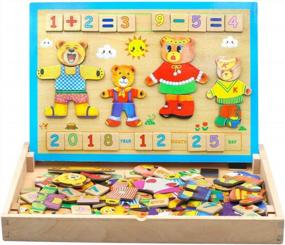 img 3 attached to Discover Fun & Learning With FLERISE Kids' Magnetic Puzzle Education Kit