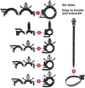 img 1 attached to Набор крепления проводов автомобильного пучка проводов для автомобилей - 60 штук универсальных клипов - 6 разных размеров - для Honda, GM, Mazda, Jeep, Wrangler, Ford.