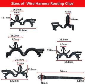 img 2 attached to Набор крепления проводов автомобильного пучка проводов для автомобилей - 60 штук универсальных клипов - 6 разных размеров - для Honda, GM, Mazda, Jeep, Wrangler, Ford.