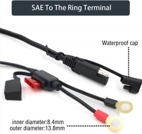 img 2 attached to Efficient Charging With IMESTOU 2FT SAE To O Ring Terminal Harness- 5 Pack For Motorcycle, Car, And Tractor With 10A Fuse